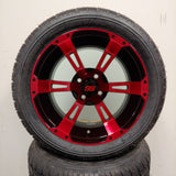 14in. Low Pro 205/30-14 on Excalibur Series 57 Black/Red Wheel - Set of 4