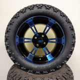 14in. Off Road 23x10x14 on Excalibur Series 57 Black/Blue Wheel - Set of 4