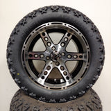 14in. Off Road 23x10x14 on Excalibur Series 72 Black/Machined Face Wheel - Set of 4