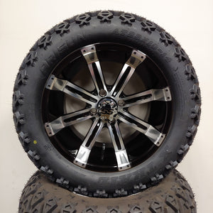 14in. Off Road 23x10x14 on Excalibur Series 75 Black/Machined Face Wheel - Set of 4