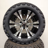 14in. Off Road 23x10x14 on Excalibur Series 74 Black/Machined Face Wheel - Set of 4