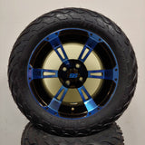 14in. LIGHTNING Off Road 23x10x14 on Excalibur Series 57 Black/Blue Wheel - Set of 4