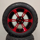 14in. LIGHTNING Off Road 23x10x14 on Excalibur Series 57 Black/Red Wheel - Set of 4