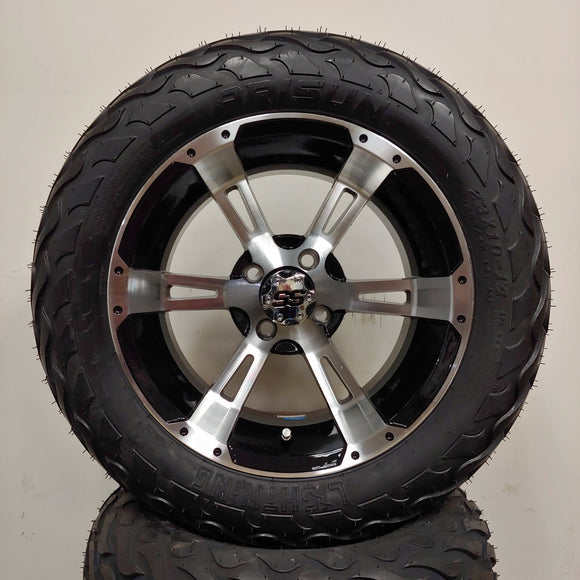 14in. LIGHTNING Off Road 23x10x14 on Excalibur Series 57 Black/Machined Face - Set of 4