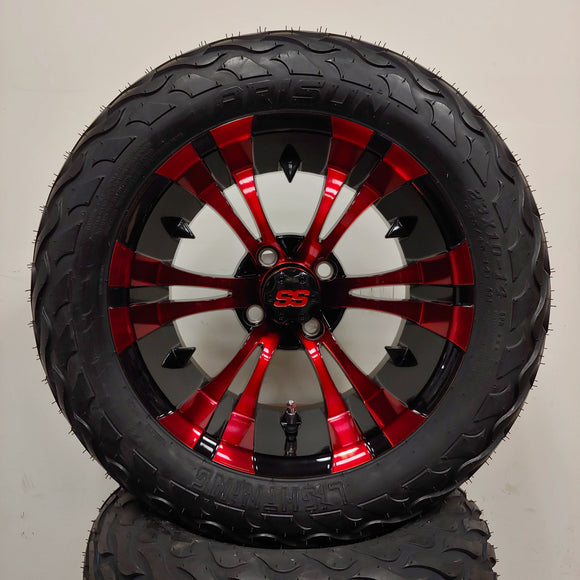 14in. LIGHTNING Off Road 23x10x14 on Excalibur Series 74 Black/Red Wheel - Set of 4