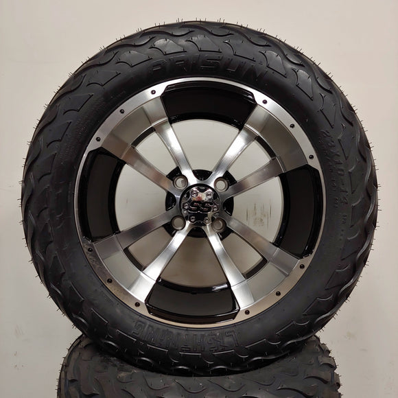 14in. LIGHTNING Off Road 23x10x14 on Excalibur Series 79 Black/Machined Face Wheel - Set of 4