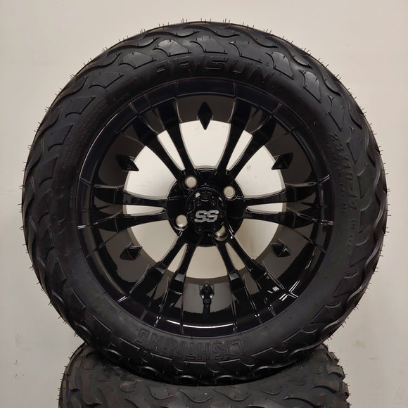 14in. LIGHTNING Off Road 23x10x14 on Excalibur Series 74 Gloss Black Wheel - Set of 4