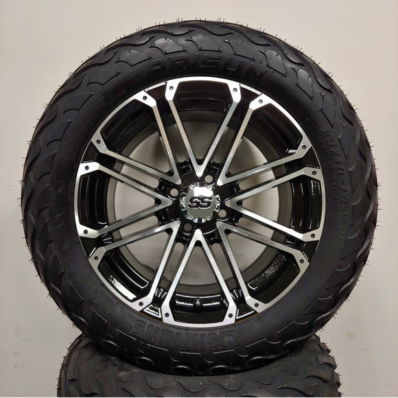 14in. LIGHTNING Off Road 23x10x14 on Excalibur AX-6 Series Black/Machined Face - Set of 4