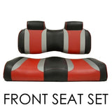 TSUNAMI Black / Liquid Silver / Hot Rod Red Cushion Set (2 pcs)